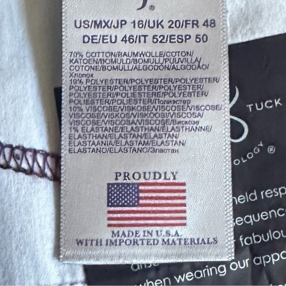 NYDJ Straight Leg Jeans Size 16 Blue High Rise Stretch Denim NWT Made in USA - Picture 7 of 9